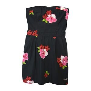 Hollister black off shoulder floral dress